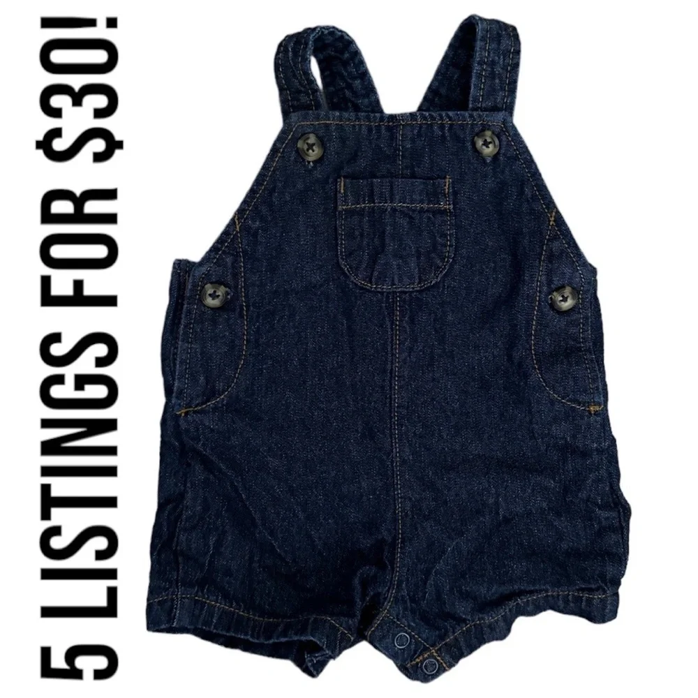 Carter’s 3 month baby boy overalls dark denim